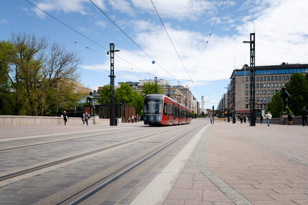 Tampereen Ratikka Hämeenkadulla