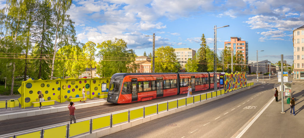 Tampereen Ratikan taidepysäkki Pyynikintorilla