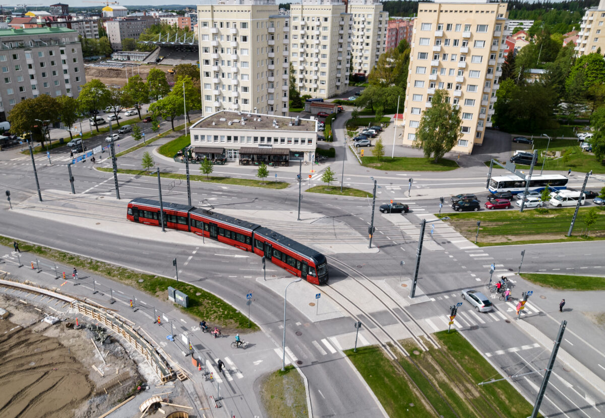 Tampereen Ratikka Kalevassa