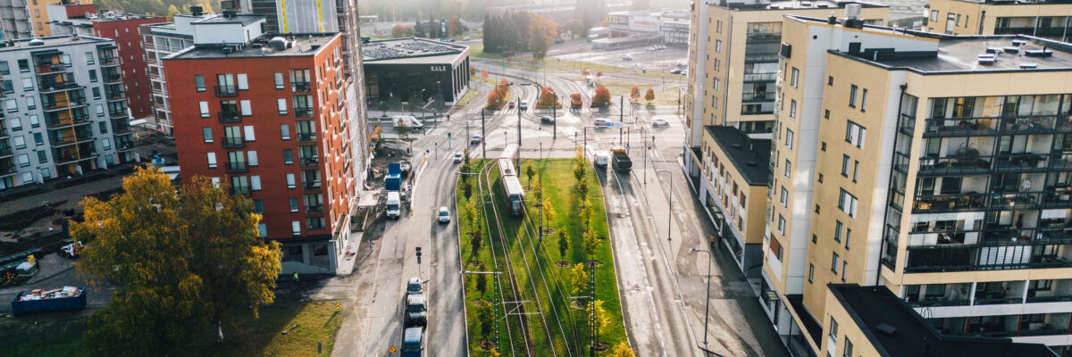 Tampereen Ratikka Kalevassa.