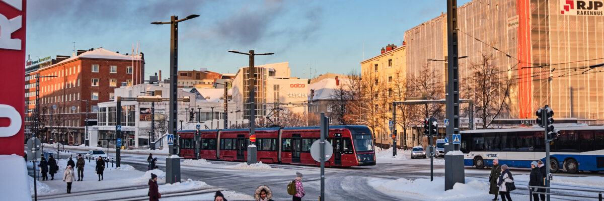 Tampereen Ratikka Ratinassa