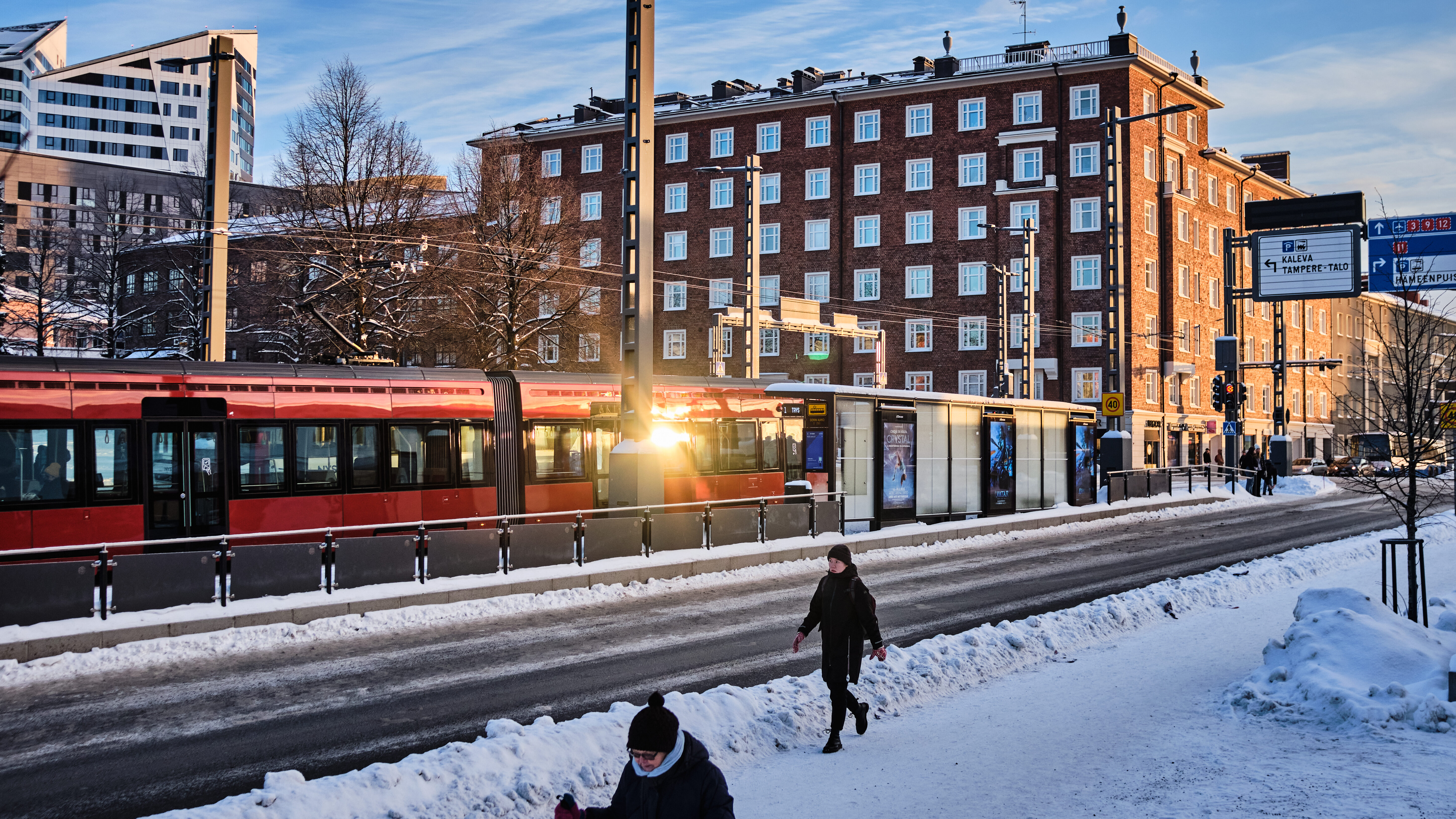 Tampereen Ratikka Sorin aukiolla