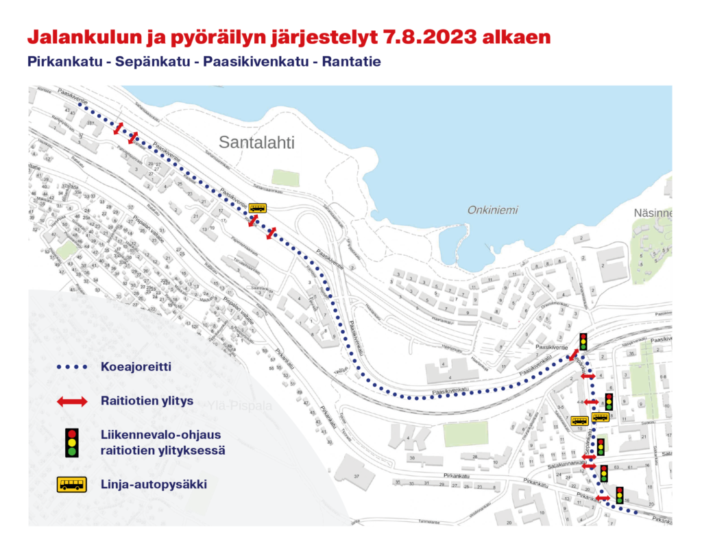 Jalankulku ja pyöräily 7.8.2023 alkaen