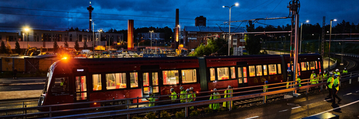 Tampereen Ratikka Santalahden koeajoissa