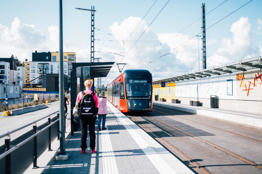 Tampereen Ratikka Santalahdessa