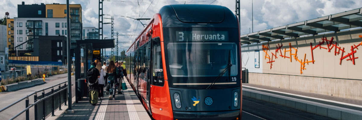 Tampereen Ratikka Santalahdessa