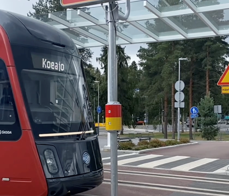 Cyclope Tram -liikenneturvallisuusjärjestelmän laitteisto