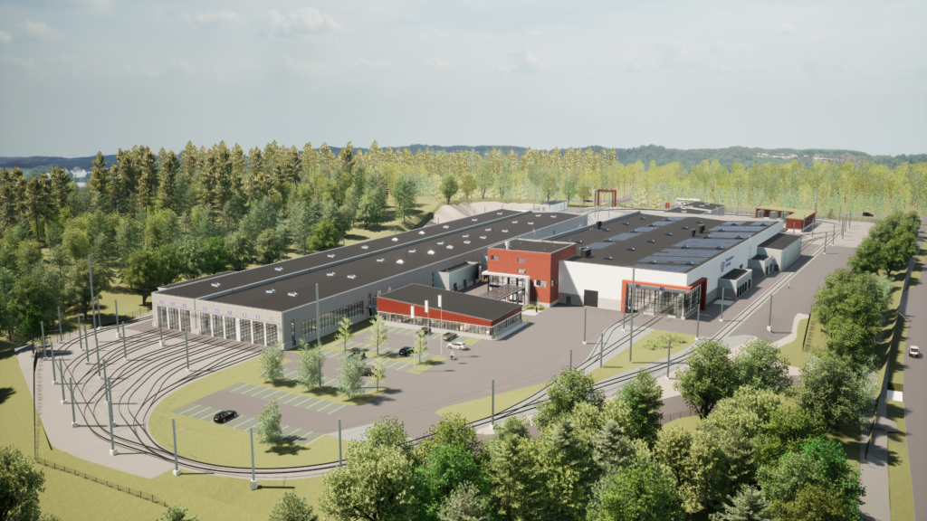 Havainnekuva Ratikkavarikon laajennuksesta