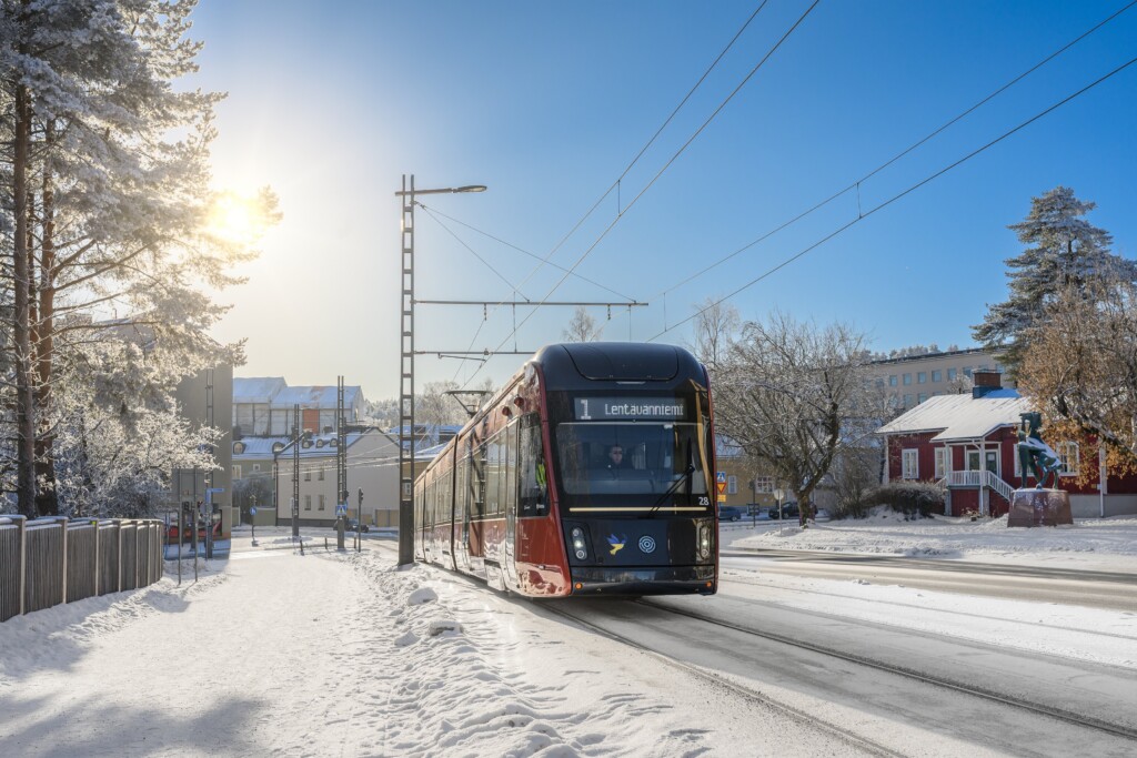 Tampereen Ratikka matkalla Lentävänniemeen