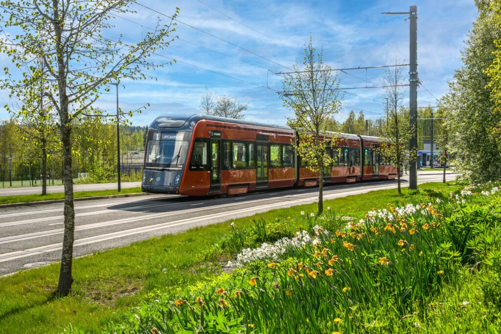 Tampereen Ratikka keväällä