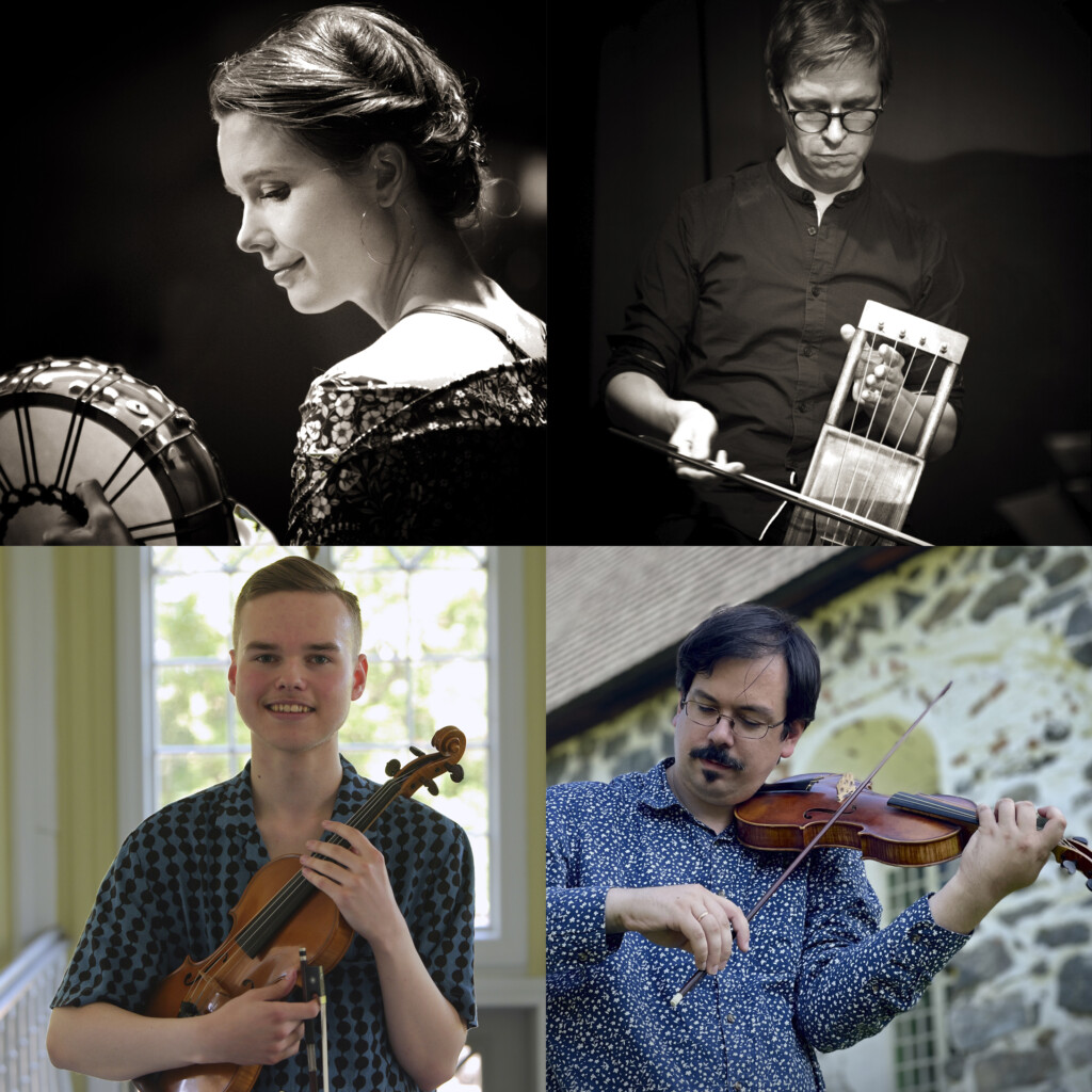 Sastamala Gregorianan taideratikan esiintyjät Aino Peltomaa, Ilkka Heinonen, Miihkali Kerkkänen Anthony Marini